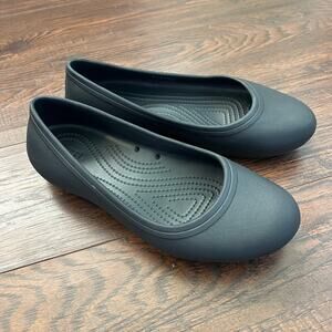 Crocs Black Classic Ballet Slip On Flats Comfort Womens Size 9